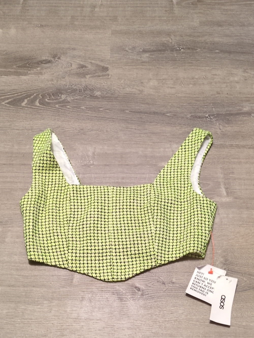Asos Tweed Crop Top Size 6